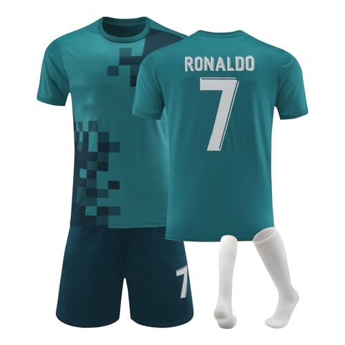 Fußball Trikot Nr.7, Hause/Auswärts 7 Fußball Trikot für Kinder Erwachsener, Nr.7 Fussball Trikot Shorts Socken für Jungen Herren von Generic