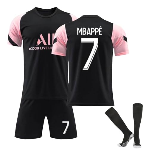 Fußball Trikot for No.7 Trikot für Kinder Erwachsene Neues Hause/Auswärts Fußballtrikot PSG Kit Herren/Junge Football Tshirts, Shorts und Socken Anzug von Generic