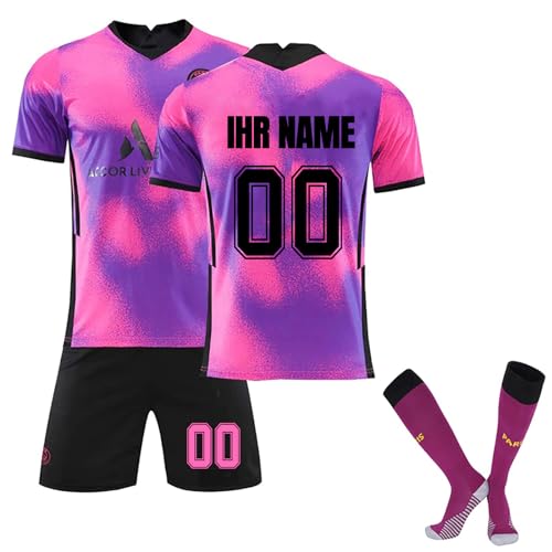 Generic Fußball Trikot mit Eigenem Namen Nummer, Personalisiert Fussball Trikot Kinder,Fussball Geschenke Jungen Herren #6 von Generic