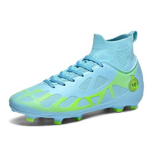 Fussballschuhe Herren Damen Kunstrasen Fußballschuhe Jugend Hallenschuhe Ground Outdoor Sportschuhe Fußball Trainingsschuhe Football Schuhe Fußball Stiefel (Blue, 41) von Generic