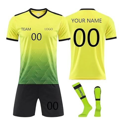 Fußballtrikot mit eigenem Namen Logo Nummer,Personalisierte Fußballtrikot Erwachsene Kinder, benutzerdefinierte Fussball Trikot Shorts Socken Jungen Herren Fußballtrikot mit eigenem Namen Logo Nummer,Personalisierte Fußballtrikot Erwachsene Kinder, benutzerdefinierte Fussball Trikot Shorts Socken Jungen Herren von Generic
