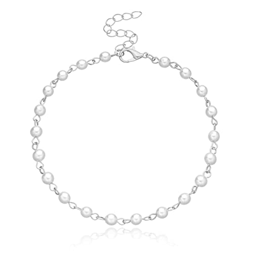Fußkettchen Fußkettchen Fußkettchen Fußkettchen Mode einfache geometrische Kunstperlenkette Strand Fußkettchen weibliche Sommerpersönlichkeit Fußschmuck von Generic