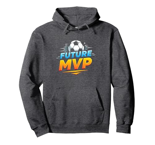 Future MVP Fußball für Jungen inspirierendes Sport-Geschenk Pullover Hoodie, Unisex für Erwachsene, Anthrazit Meliert, M von Generic
