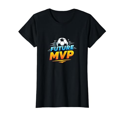 Future MVP Fußball für Jungen inspirierendes Sport-Geschenk T-Shirt, Damen, Schwarz, XL von Generic