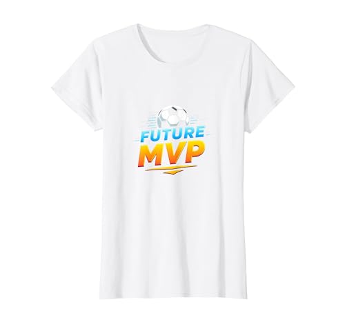 Future MVP Fußball für Jungen inspirierendes Sport-Geschenk T-Shirt, Damen, Weiß, XS von Generic
