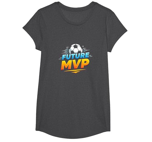 Future MVP Fußball für Jungen inspirierendes Sport-Geschenk T-Shirt, Girls, Anthrazit Meliert, XS Future MVP Fußball für Jungen inspirierendes Sport-Geschenk T-Shirt, Girls, Anthrazit Meliert, XS von Generic