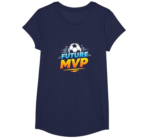 Future MVP Fußball für Jungen inspirierendes Sport-Geschenk T-Shirt, Girls, Marineblau, XS Future MVP Fußball für Jungen inspirierendes Sport-Geschenk T-Shirt, Girls, Marineblau, XS von Generic