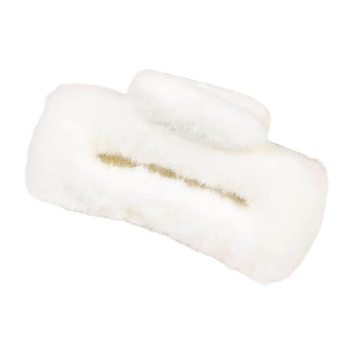 Fuzzy Haarspangen, rutschfeste Plüsch-Haarspange, Fuzzy Haarspangen für langes und dickes Haarstyling, modisches Zubehör für Frauen und Mädchen von Generic