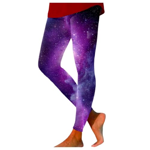 Galaxy Kostüm Damen Space Bunte Leggings Planeten Kostüm Muster Eng Sportleggins Weltall Kostüm Lang Batik Yogahose Galaxy Kostüm Yoga Leggings Render 2025 (05 Schwarz, XL) von Generic