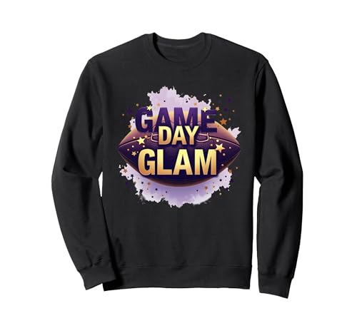 Game Day Glam Damen Sport Fan Mode Sweatshirt, Unisex für Erwachsene, Schwarz, S von Generic