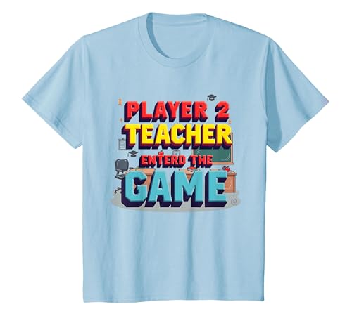 Game Over Zurück in die Schule: Der Lehrer trat dem Spiel bei T-Shirt, Kinder, Himmelblau, 98 von Generic
