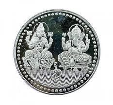 Ganeshji Lakshmi Coin In Pure Silver 99.9 Religious Coin 10 Grams (15 Grams) von Generic