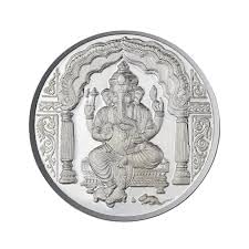 Ganpatiji Coin In Pure Silver 99.9 Religious Coin (250 Grams) von Generic