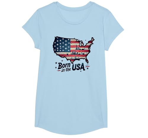 Geboren in den USA T-Shirt, Girls, Himmelblau, XS Geboren in den USA T-Shirt, Girls, Himmelblau, XS von Generic