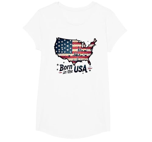 Geboren in den USA T-Shirt, Girls, Weiß, XS Geboren in den USA T-Shirt, Girls, Weiß, XS von Generic