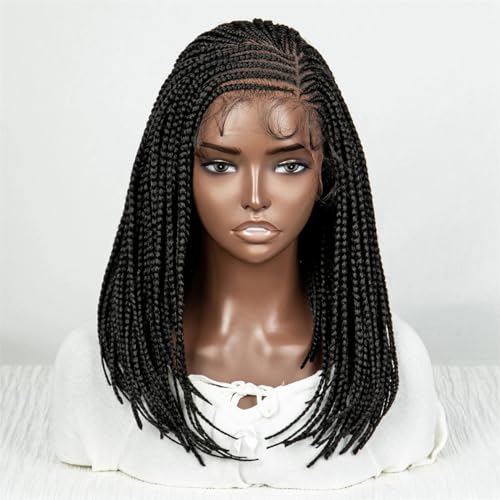 Geflochtene Perücke Synthetische Lace-Front-Perücke Knotenlose Box-Zopfperücke Mit Babyhaar Kurze Glatte Geflochtene Perücke Für Schwarze Frauen Geflochtene Perücke Synthetische Lace-Front-Perücke Knotenlose Box-Zopfperücke Mit Babyhaar Kurze Glatte Geflochtene Perücke Für Schwarze Frauen von Generic