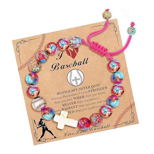 Geflochtenes Armband mit Kruzifix-Anhänger, Fußball/Basketball-Thema für Männer und Frauen, künstlicher Kristall-Charm-Schmuck, as show, Kein Edelstein von Generic