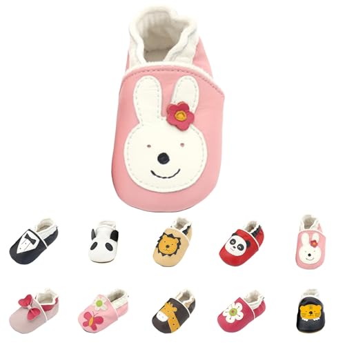 Gefüttert Krabbelschuhe Baby Lauflernschuhe Süße Tierschuhe Newborn Mädchen Junge Weiche Hause Schuhe Wasserdichte Kinderschuhe Outdoor Babyhausschuhe (Pink-C, 23.5 Infant) von Generic