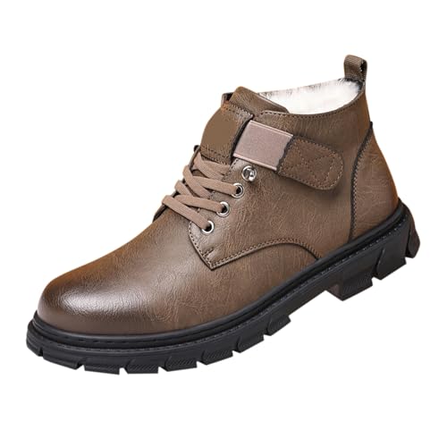 Gefüttert Schneeschuhe Herren Kurzschaft Stiefeletten rutschfest Schneestiefel Gefüttert Warm Wasserdicht rutschfest Schneestiefel Trekkingschuhe Baumwollschuhe Outdoor Wanderhalbschuhe Classics von Generic