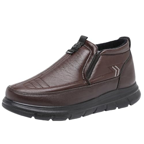 Gefüttert Schneeschuhe Herren Warm Winterschuhe Kurzschaft Stiefeletten Leicht Wanderstiefel Winter Leicht Winterschuhe Wanderschuhe Baumwollschuhe Outdoor Wanderhalbschuhe Outdoor von Generic