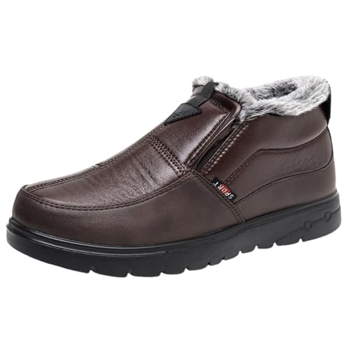 Gefüttert Schuhe Herren rutschfest Stiefel Kurzschaft Stiefeletten Leicht Wanderstiefel Winter Leicht Winterschuhe Wanderschuhe Baumwollschuhe Outdoor Schneeschuhe Halbschaft von Generic