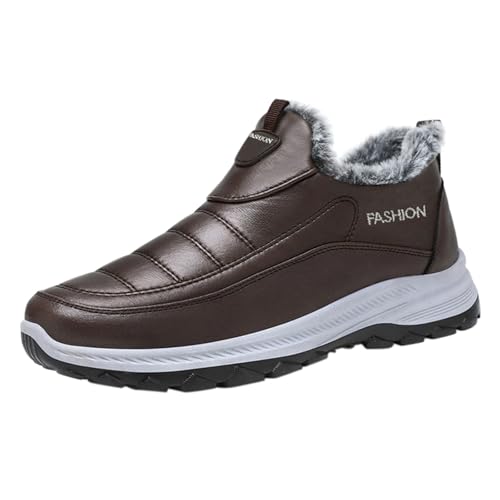 Gefüttert Schuhe Herren rutschfest Stiefel Leicht Winterschuhe Wasserdicht Wanderschuhe Outdoor Gefüttert Schneeschuhe Wanderschuhe Winterboots Winterschuhe Classics von Generic