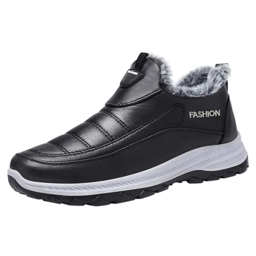 Gefüttert Schuhe Herren rutschfest Stiefel Leicht Winterschuhe Wasserdicht Wanderschuhe Outdoor Gefüttert Schneeschuhe Wanderschuhe Winterboots Winterschuhe Classics von Generic