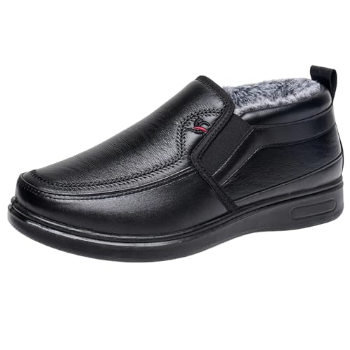 Gefüttert Winterstiefel Herren Warm Winterschuhe Gefüttert Schneeschuhe Leicht Wanderstiefel Komfort Kurzschaft Stiefeletten Baumwollschuhe Wanderstiefel Wasserdicht Wanderhalbschuhe Halbschaft von Generic