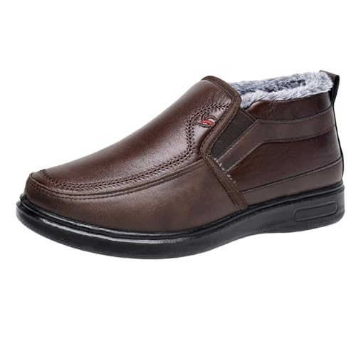 Gefüttert Winterstiefel Herren Warm Winterschuhe Gefüttert Schneeschuhe Leicht Wanderstiefel Komfort Kurzschaft Stiefeletten Baumwollschuhe Wanderstiefel Wasserdicht Wanderhalbschuhe Halbschaft von Generic