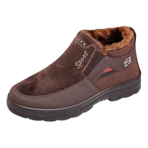 Gefüttert Winterstiefel Herren Wasserdicht Winterboots rutschfest Schneestiefel Gefüttert Schneeschuhe Warm Winter Kurzschaft Stiefeletten Wanderschuhe Schneeschuhe Komfort Winterschuhe Camping von Generic
