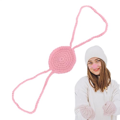 Gehäkelter gemütlicher Nasenwärmer – Komfort-Nasenabdeckung | Nasenhandschuh | gestrickte Wolle | weicher Woll-Nasenschutz | Outdoor-Nasenschutz | Winterzubehör | lustige Nasendekoration für kaltes von Generic