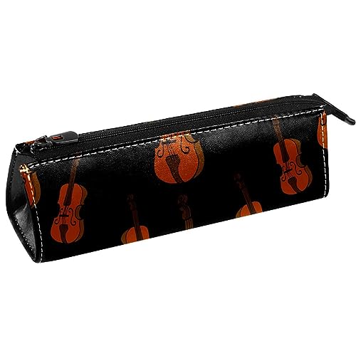 Geige Muster Stift Tasche Schreibwaren Beutel Bleistift Tasche Kosmetik Beutel Kompakte Reißverschlusstasche Tasche, multi, 5.5 ×6 ×20CM/2.2x2.4x7.9 in, Taschen-Organizer von Generic