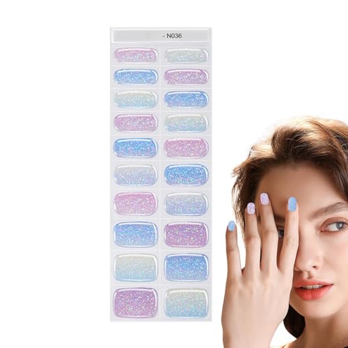 Gel-Nagelaufkleber - Nagelaufkleber | nail-artt-Aufkleber | Glitzer-Nagelaufkleber | Gel-Nagellackstreifen mit Nagellampen für Gellack | Nagelzubehör für Familie oder Freunde von Generic