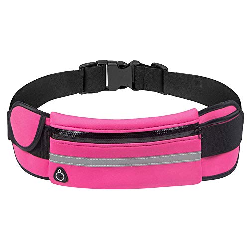 Gelber Schal Herren Männer Frauen Outdoor-Stretch Sportgürtel Handy- Mütze Schal Handschuhe Set Damen (Pink, One Size) von Generic