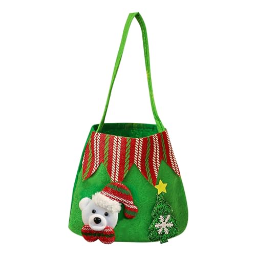 Geld Taschen Kellnerbörse Weihnachtstasche, gebürstete Süßigkeiten-Einkaufstasche Picknick Taschen (White, One Size) von Generic