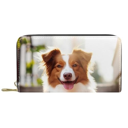 Geldbeute Border Collie Hund Portmonee Vintage Design Reißverschluss Geldbörse Lustige Kartenetui Für Frauen, Mädchen, Mutter von Generic