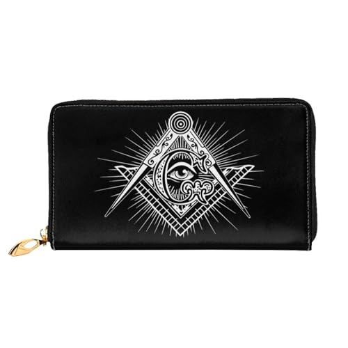 Geldbeute Freimaurer-Logo Reißverschluss Geldbörse Niedliche Geldbeutel Retro Portemonnaie Für Kinder, Lehrer, Mutter von Generic