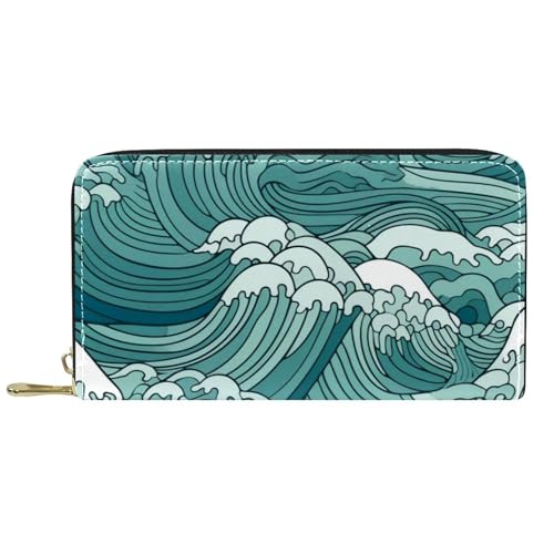 Geldbeute Meer Abstrakt Blumen Wellen Tragbare Brieftasche Kreative Portemonnaie Printmotiv Kartenetui Für Tochter, Mutter, Lehrer von Generic