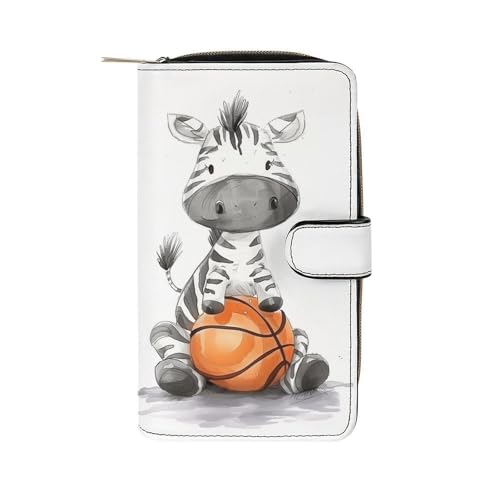 Geldbeute Nettes Sport-Basketball-Zebra Kleine Münzbörse Printmotiv Tragbare Brieftasche Kreative Kartenetui Für Mädchen, Freundin, Frauen von Generic