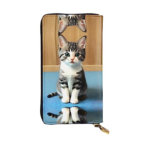Geldbeute Schlafzimmer Kätzchen Druck Leder Geldbörse Printmotiv Kartenetui Retro Handtaschen Für Frauen, Freundin, Tochter von Generic