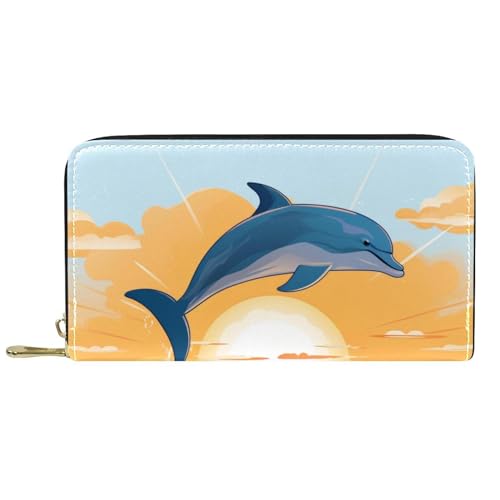 Geldbeute Seedelfin Springt Auf Mond Wallet Lustige Geldtasche Kreative Brieftasche Für Freund, Tochter, Kinder von Generic