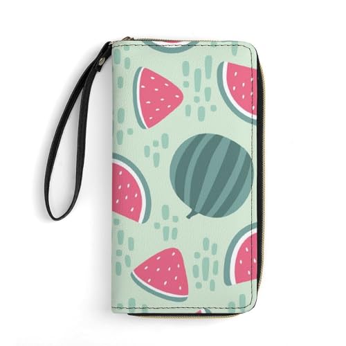 Geldbeute Wassermelone Mit Flecken Portemonnaie Tragbare Reißverschluss Geldbörse Vintage Wallet Für Mädchen, Kinder, Frauen von Generic