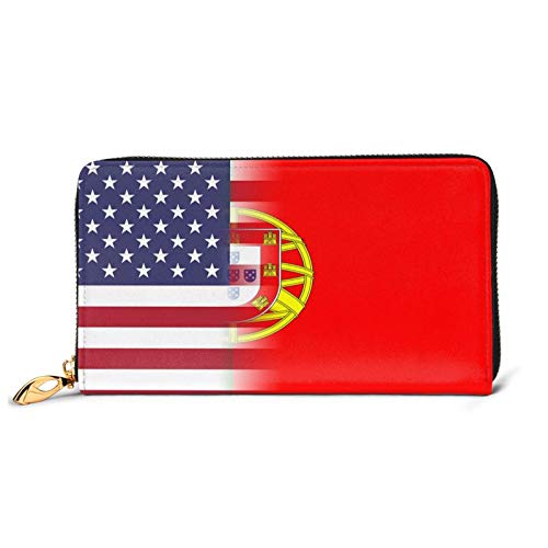 Geldbeutel Amerikanische Flagge Und Portugiesische Flagge Portemonnaie Niedliche Geldtasche Tragbare Tragbare Brieftasche Für Mädchen, Kinder, Mutter von Generic