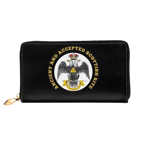 Geldbeutel Freimaurerei Und Schottischer Ritus Geldbeute Retro Leder Geldbörse Vintage Verschluss Geldbörsen Für Mädchen, Freundin, Tochter von Generic