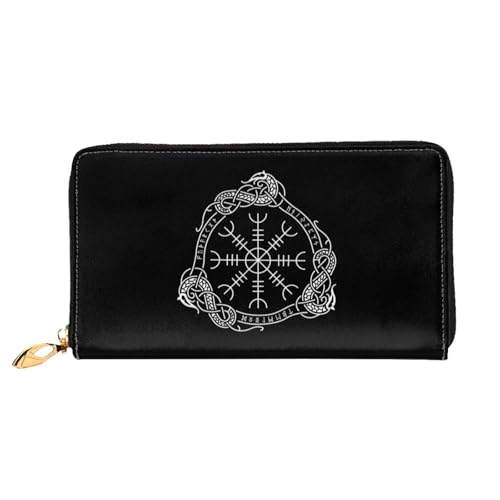 Geldbeutel Wikinger-Rune Tragbare Brieftasche Vintage Handtaschen Retro Leder Geldbörse Für Freundin, Mädchen, Kinder von Generic