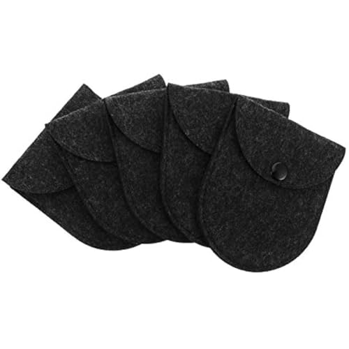 Geldbörse | 5 Stück Filztaschen Organizer | Kompakte Geldbörse mit Schnappverschluss, wasserdichter Organizer für Kosmetik, Schmuck, Haarspangen und Zubehör von Generic