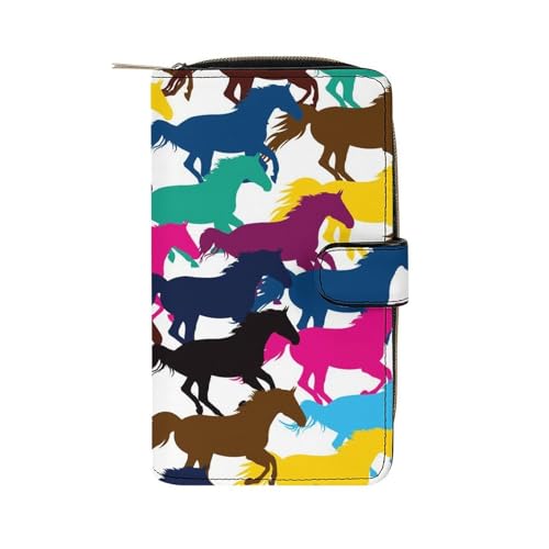 Geldbörse Colorful Horse Tragbare Brieftasche Kreative Geldbeute Nette Portmonee Für Frauen, Tochter, Mädchen von Generic