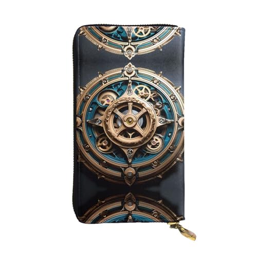 Geldbörse Cooler Steampunk-Zahnraddruck Portemonnaie Retro Leder Geldbörse Vintage Geldbeute Für Tochter, Lehrer, Freund von Generic