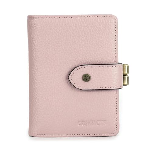 Geldbörse Damen Trifold Echtleder mit RFID Blockierung Kartenfächern Münzfach für Alltag und Reise Geldbörse, Pink, Einfarbig Geldbörse Damen Trifold Echtleder mit RFID Blockierung Kartenfächern Münzfach für Alltag und Reise Geldbörse, Pink, Einfarbig von Generic