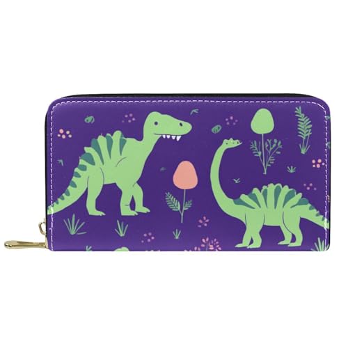 Geldbörse Karikatur, Grüner Dinosaurier Verschluss Geldbörsen Tragbare Portemonnaie Vintage Portmonee Für Freundin, Kinder, Mutter von Generic